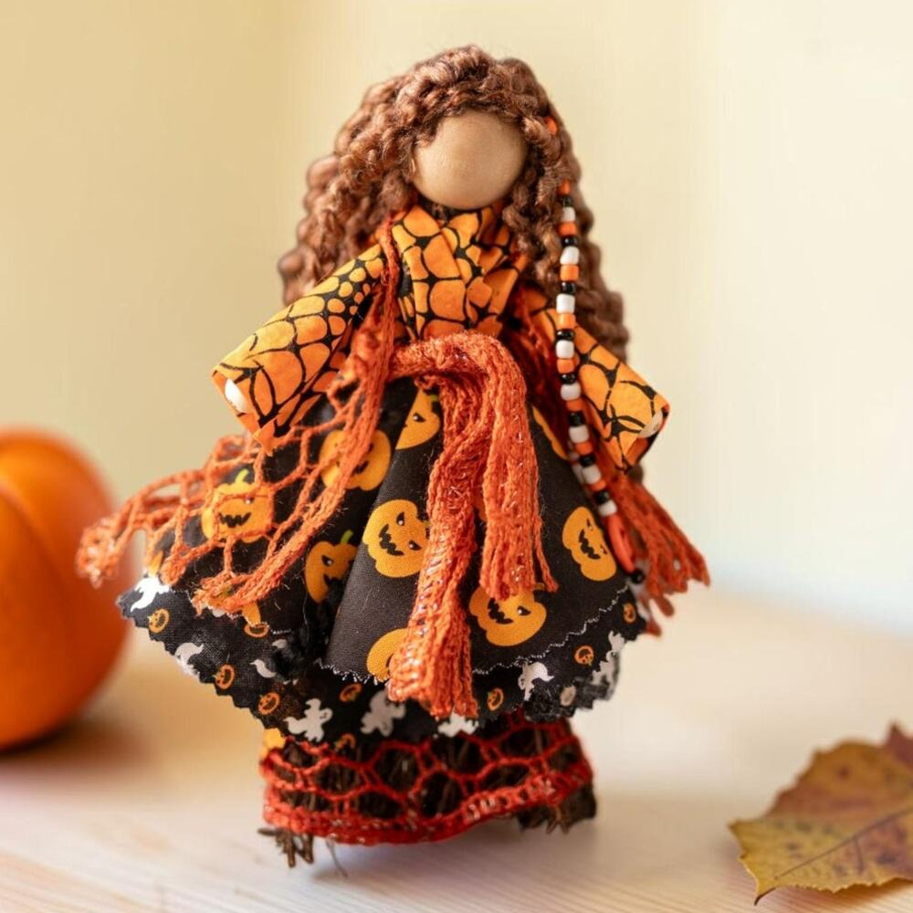Halloween Kitchen Witch Doll Made From Broom by Saltlight Hollow